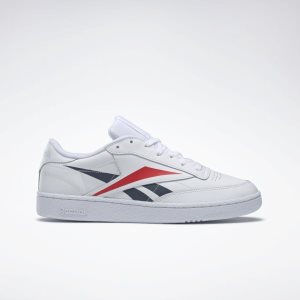 Reebok Club C 85 Turnschuhe Herren - Weiß/Navy/Tiefes Rot - DE 125-ASU